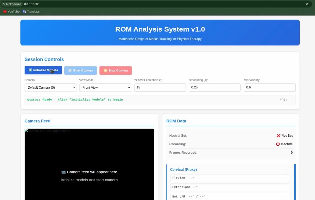 ROM Motion Analysis Platform