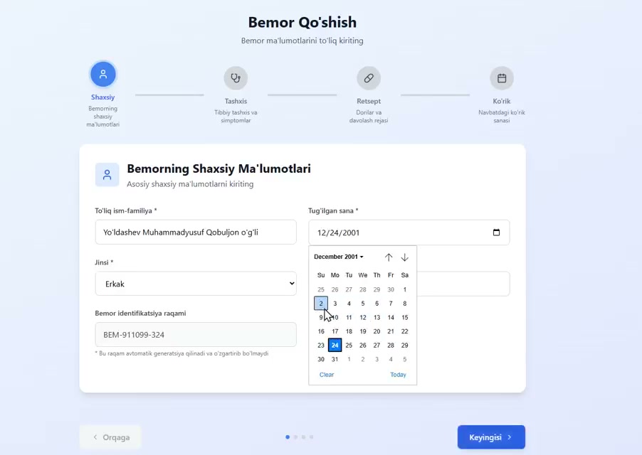 Salomat24 - Patient Management